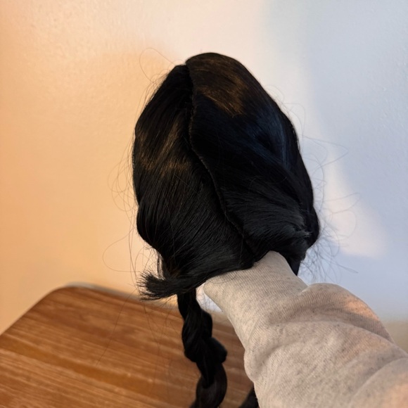 Wednesday Addams Costume Wig Cosplay Themed Pigtails Spirit Halloween - Picture 3 of 4